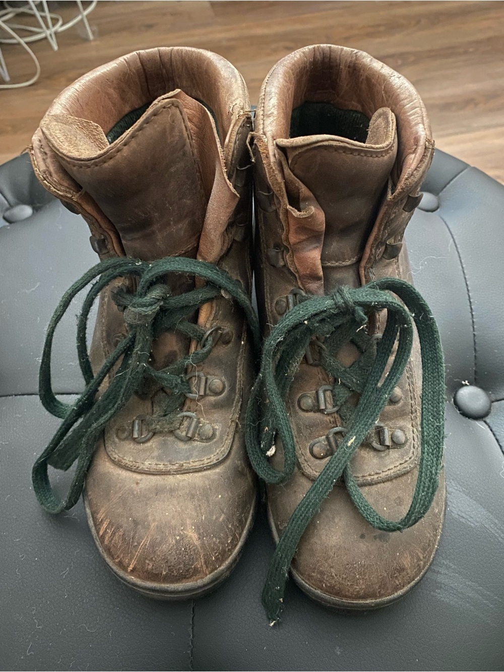 Vintage Vibram Italian Leather Hiking Boots